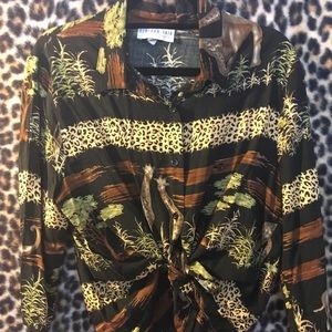 Vintage 1980’s animal print button down